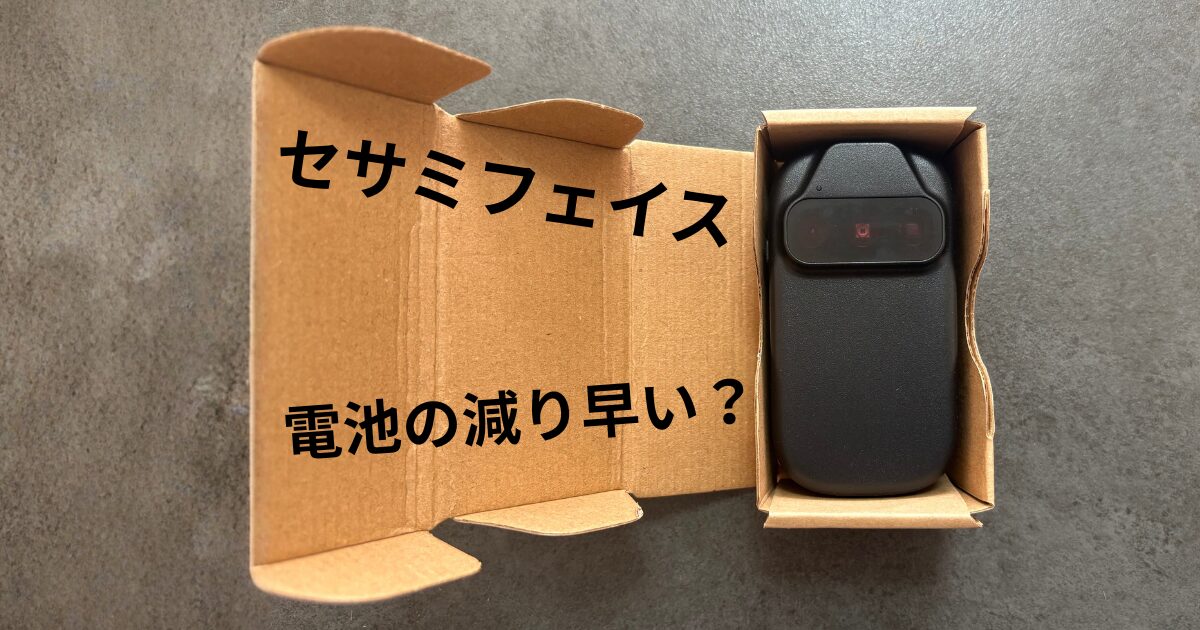 セサミフェイス。電池の減り早い？