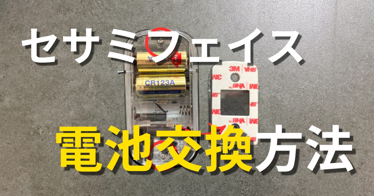 セサミフェイス電池交換方法
